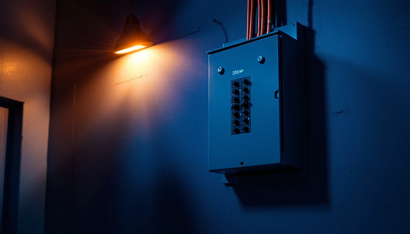 Modern 200 amp electrical panel